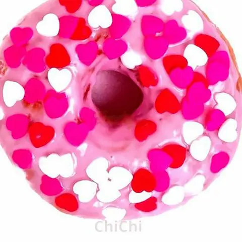 Hình ảnh Donut dâu tim