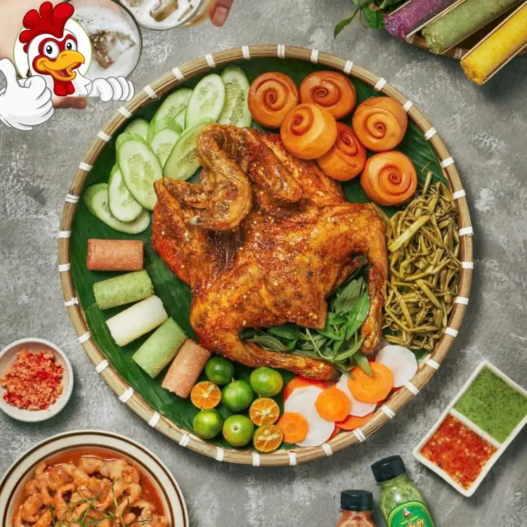 Hình ảnh 1/2 gà nướng ngũ vị + 1 cơm lam + 3 bánh bao