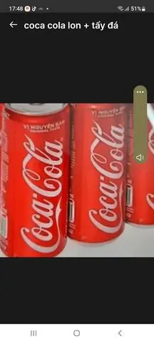 Hình ảnh Nước coca cola lon + tẩy đá