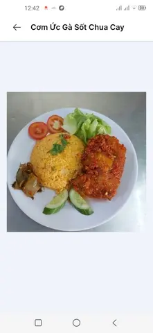 Hình ảnh Cơm Ức Gà Sốt Chua Cay