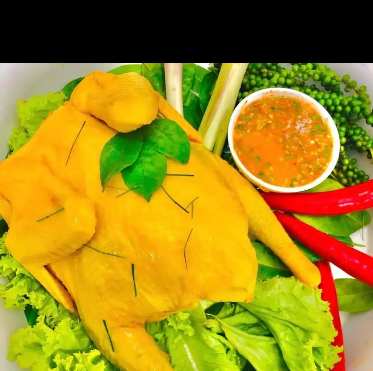 Hình ảnh SALE CÒN 210K - Gà ủ muối nguyên con - nước chấm đặc biệt kèm rau