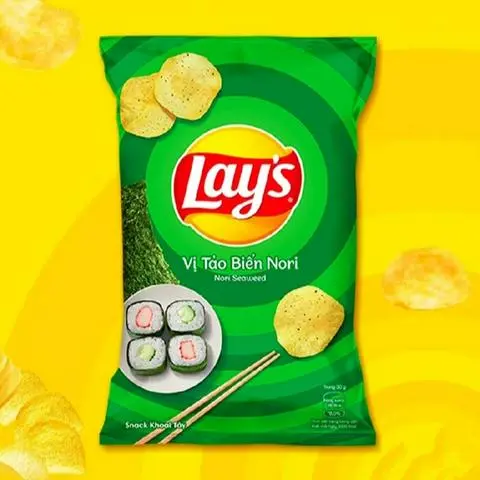 Hình ảnh Bánh Lay'S Khoai Tây Tảo Biển Nori Xanh Lá 30g