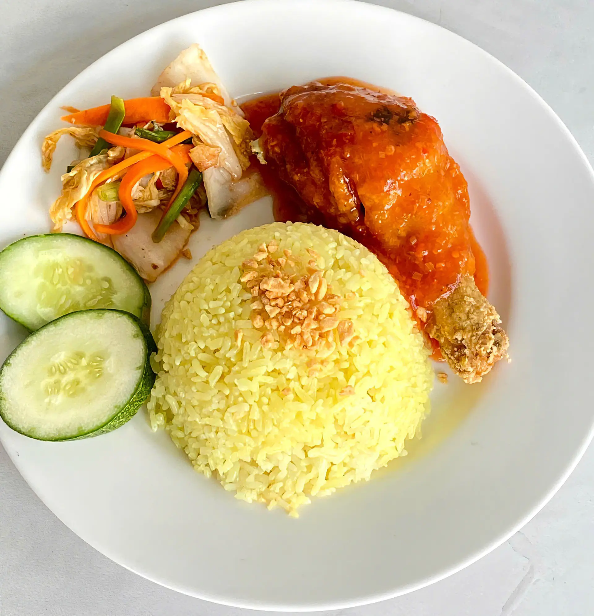 Hình ảnh Combo Cơm gà đùi + canh + trứng
