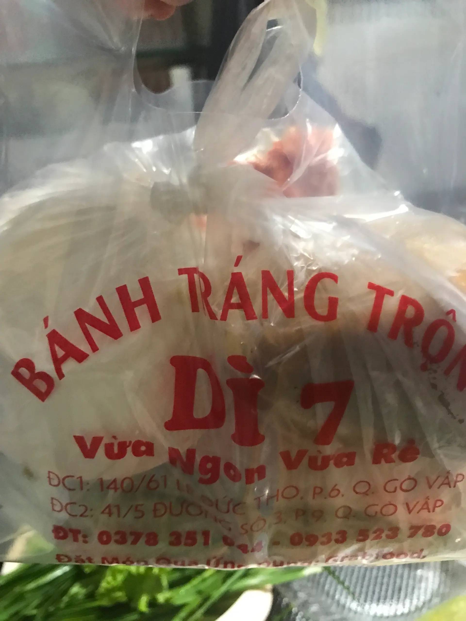 Hình ảnh Bánh tráng trộn chay