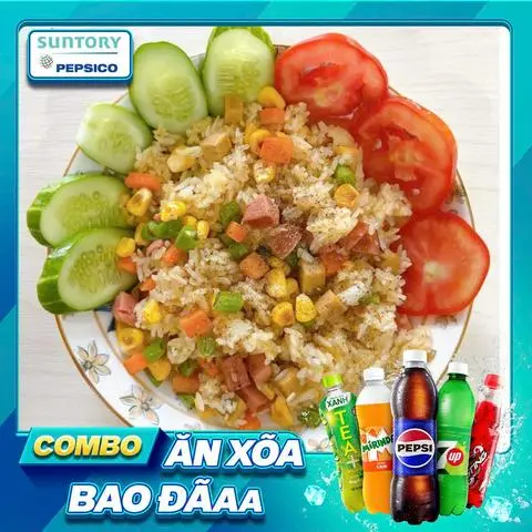 Hình ảnh Cơm Chiên Dương Châu Chay + Pepsi