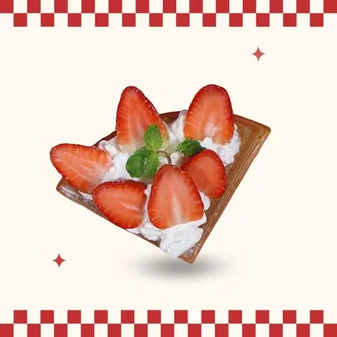 Hình ảnh Strawberry Dream Waffle (1/4 bánh)