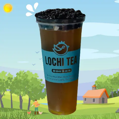 Hình ảnh Hồng Trà Phúc Long Trân Châu Đen (Size L 700ml)