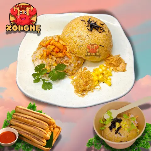 Hình ảnh Xôi ghẹ thường + Bánh Mì Que Cay
