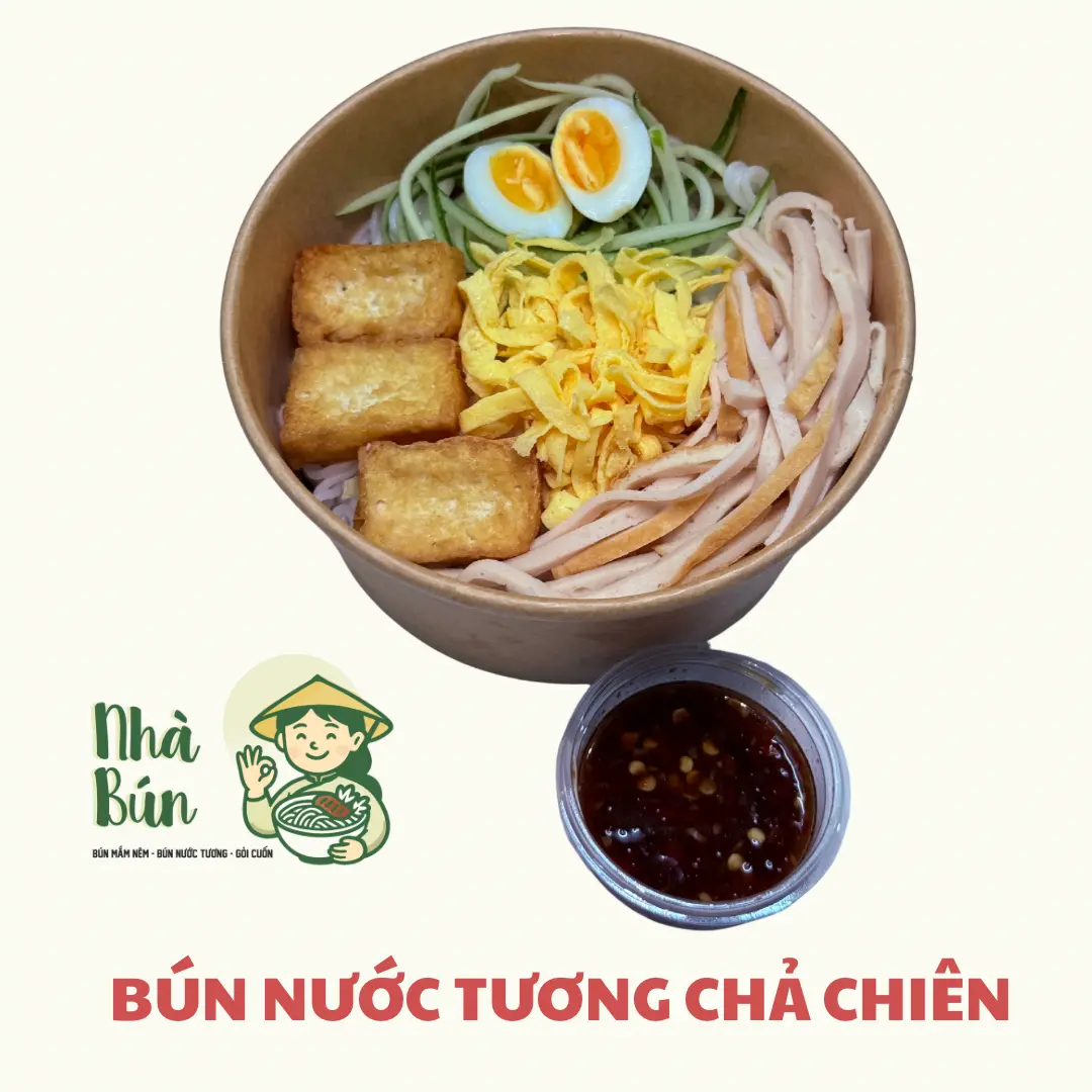 Hình ảnh Bún nước tương chả chiên