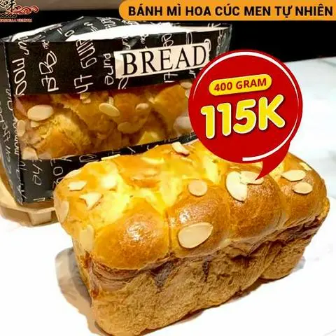 Hình ảnh Bánh mì hoa cúc men tự nhiên
