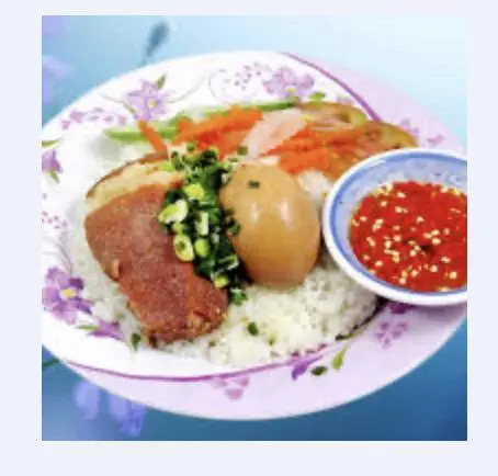 Hình ảnh Cơm sườn thịt kho trứng