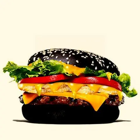 Hình ảnh Burger Bò Trứng Phô Mai Than Tre