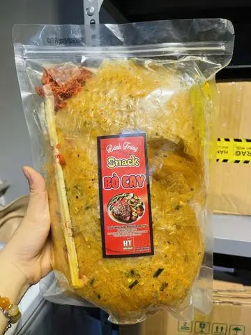 Hình ảnh Bánh tráng snack bò cay/ túi 500gr