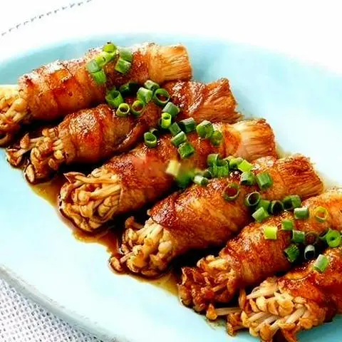 Hình ảnh Bò Cuộn Nấm Kim Châm