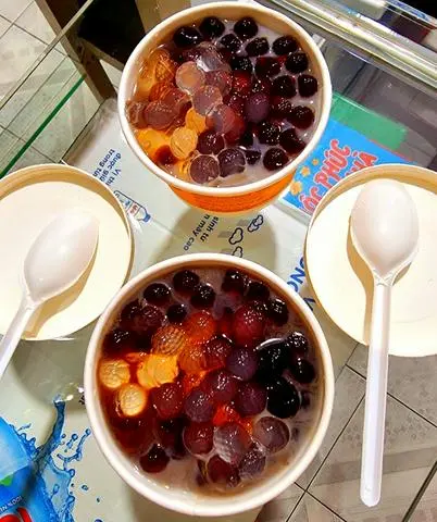 Hình ảnh 2 tàu hũ trân châu đường đen