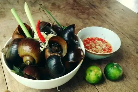 Hình ảnh Ốc Bươu hấp sả