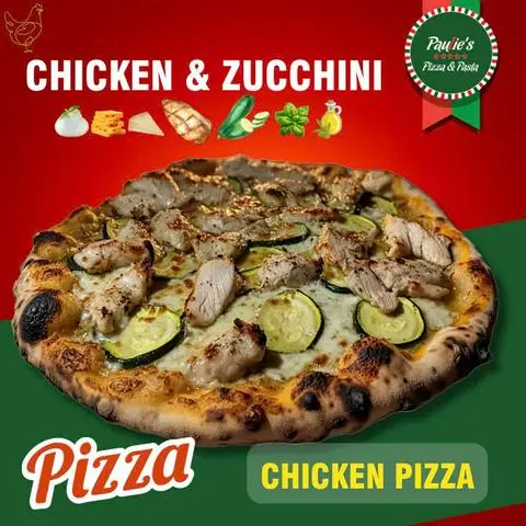 Hình ảnh Pizza Gà & Bí Ngòi | Chicken & Zucchini Pizza