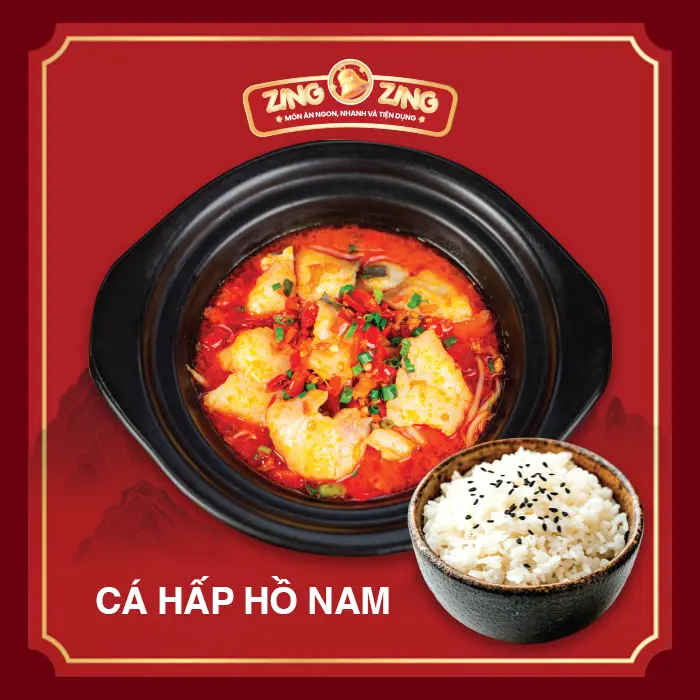 Hình ảnh CƠM CÁ HẤP HỒ NAM