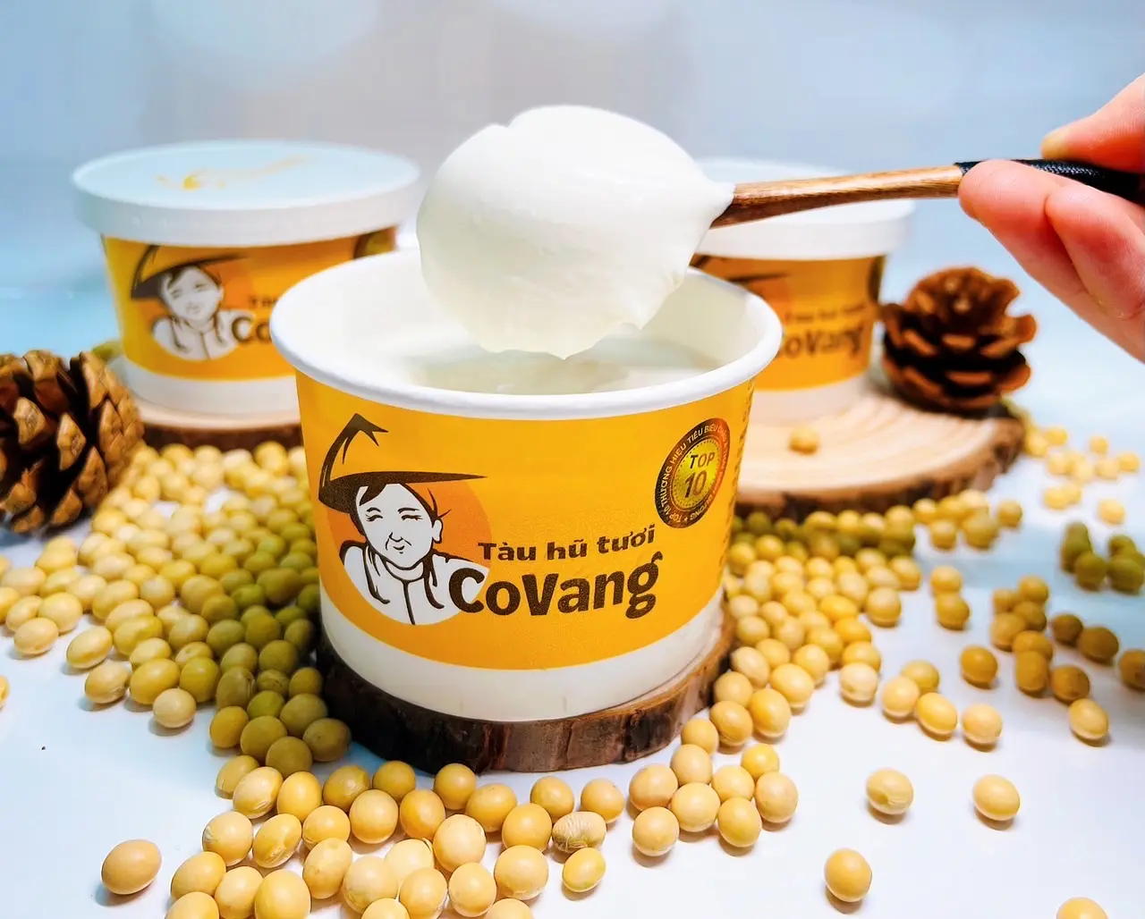 Hình ảnh Combo 5 hộp tàu hủ tươi covang/co vang