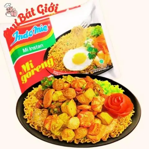 Hình ảnh Mì trộn Indo cá viên thập cẩm sốt mắm tỏi
