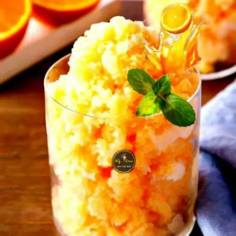 Hình ảnh Si Rô Cam Mật Đá Bào Tuổi Thơ
