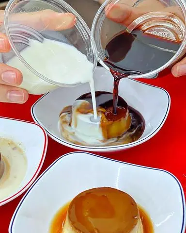 Hình ảnh Flan phô mai hòa tan