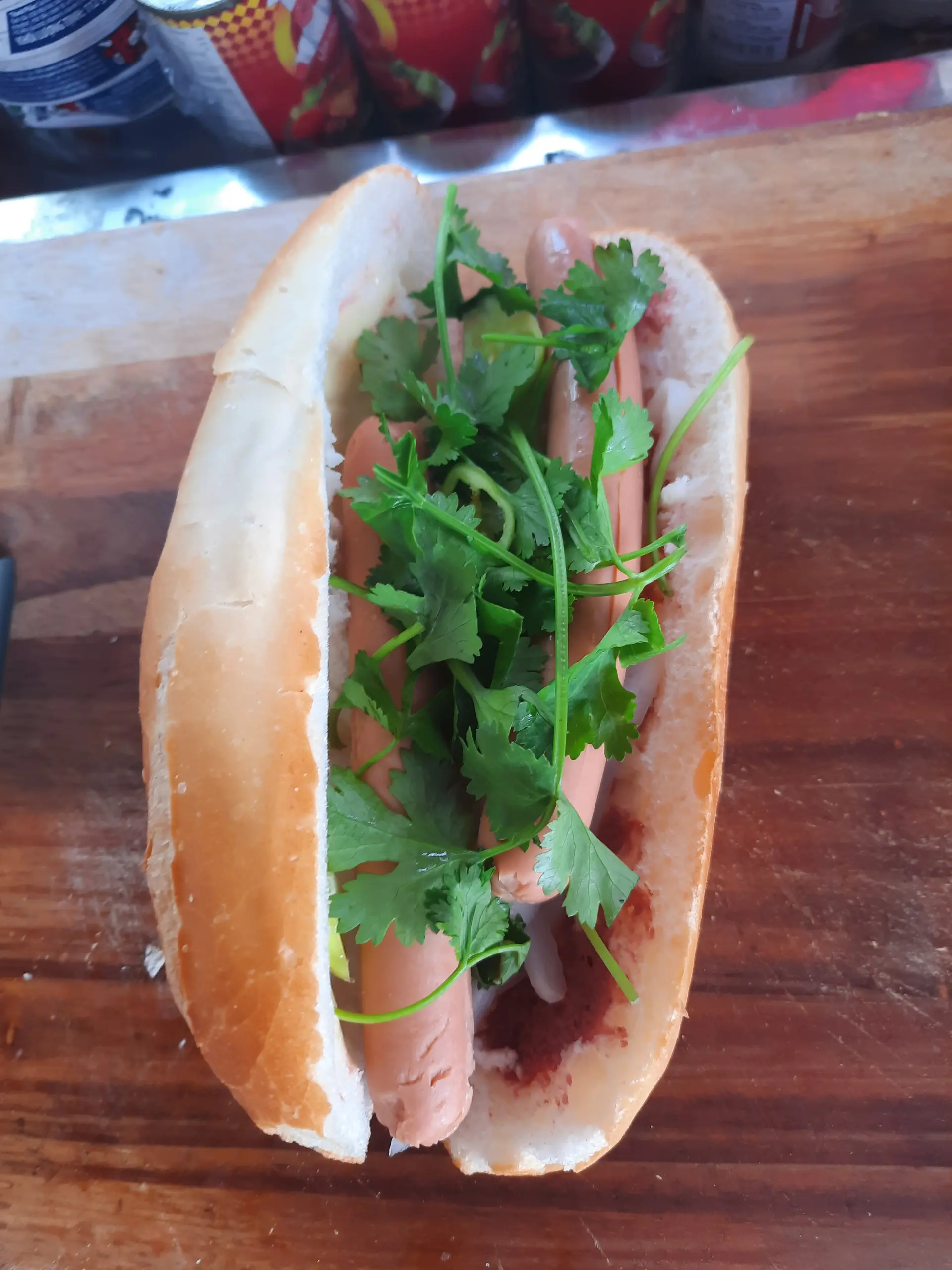 Hình ảnh Bánh Mì Xúc Xích  Chà Bông