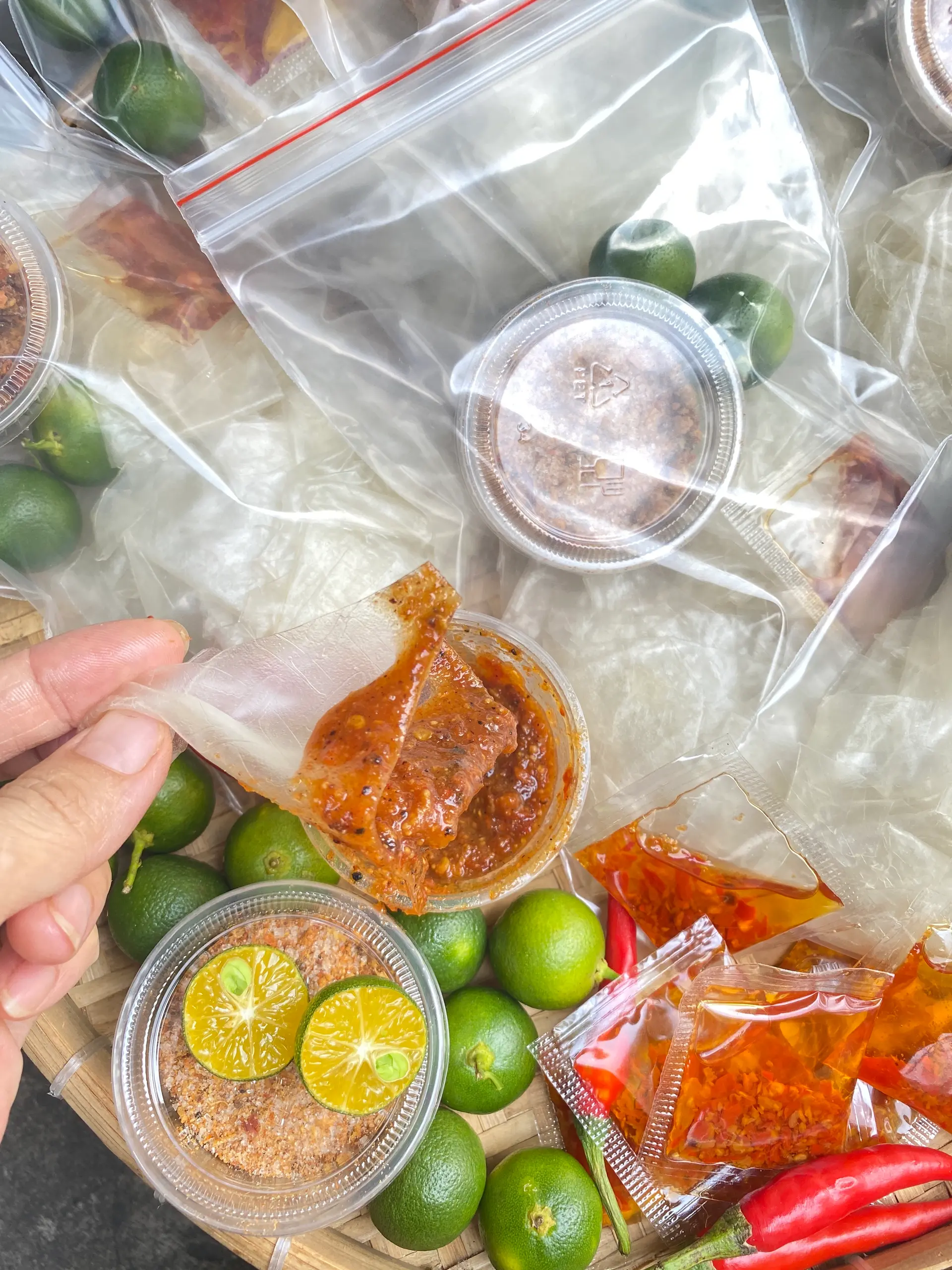 Hình ảnh Bánh Tráng Chấm Phơi Sương túi zip