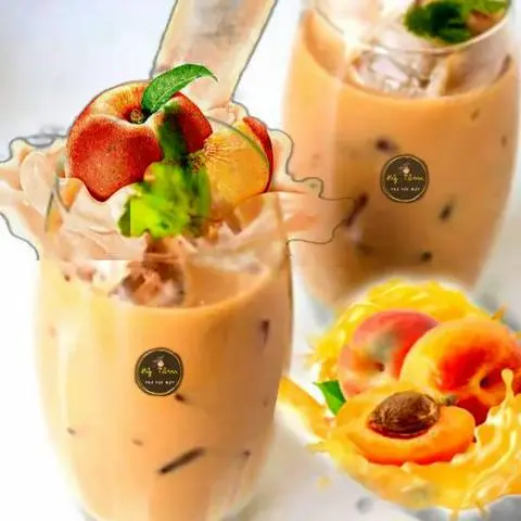 Hình ảnh Hồng trà sữa Đào Dầm Lắc thơm đậm