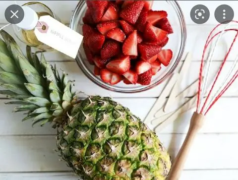 Hình ảnh Nước ép thơm+ dâu