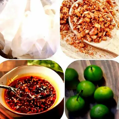 Hình ảnh Bánh tráng chấm sate