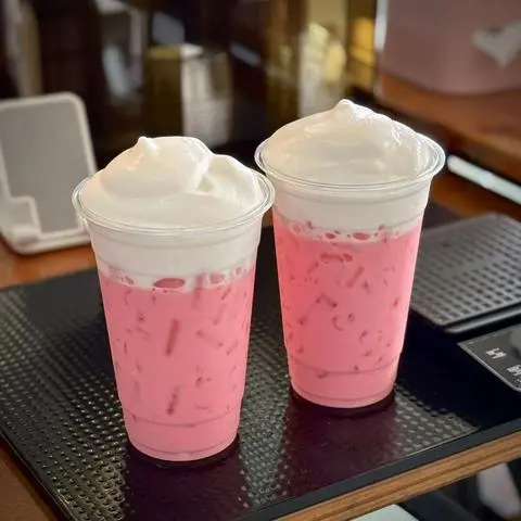 Hình ảnh SỮA THÁI HỒNG MACHIATO