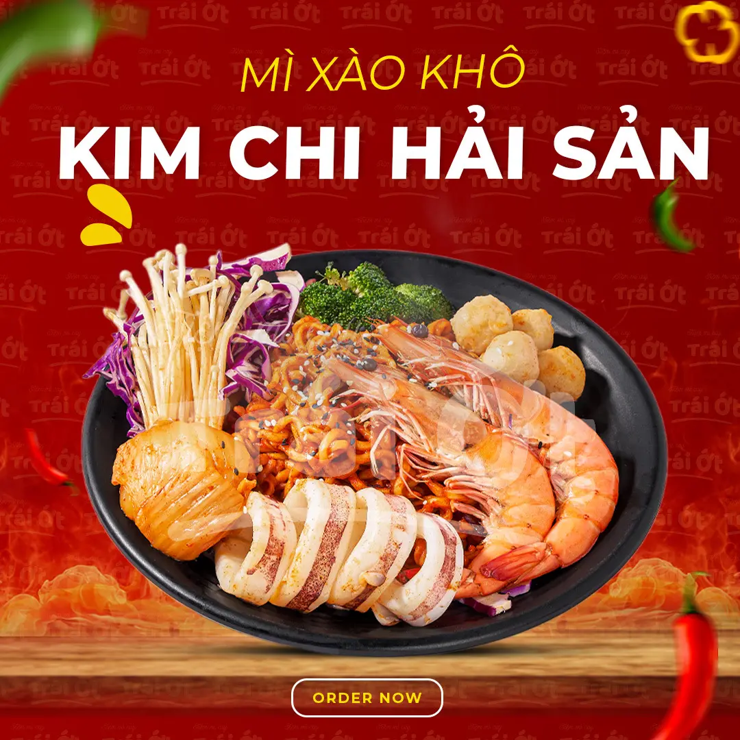 Hình ảnh Mì Xào Cay Khô Hải Sản