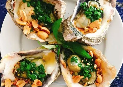 Hình ảnh hào đá Nướng mỡ hành 1con 