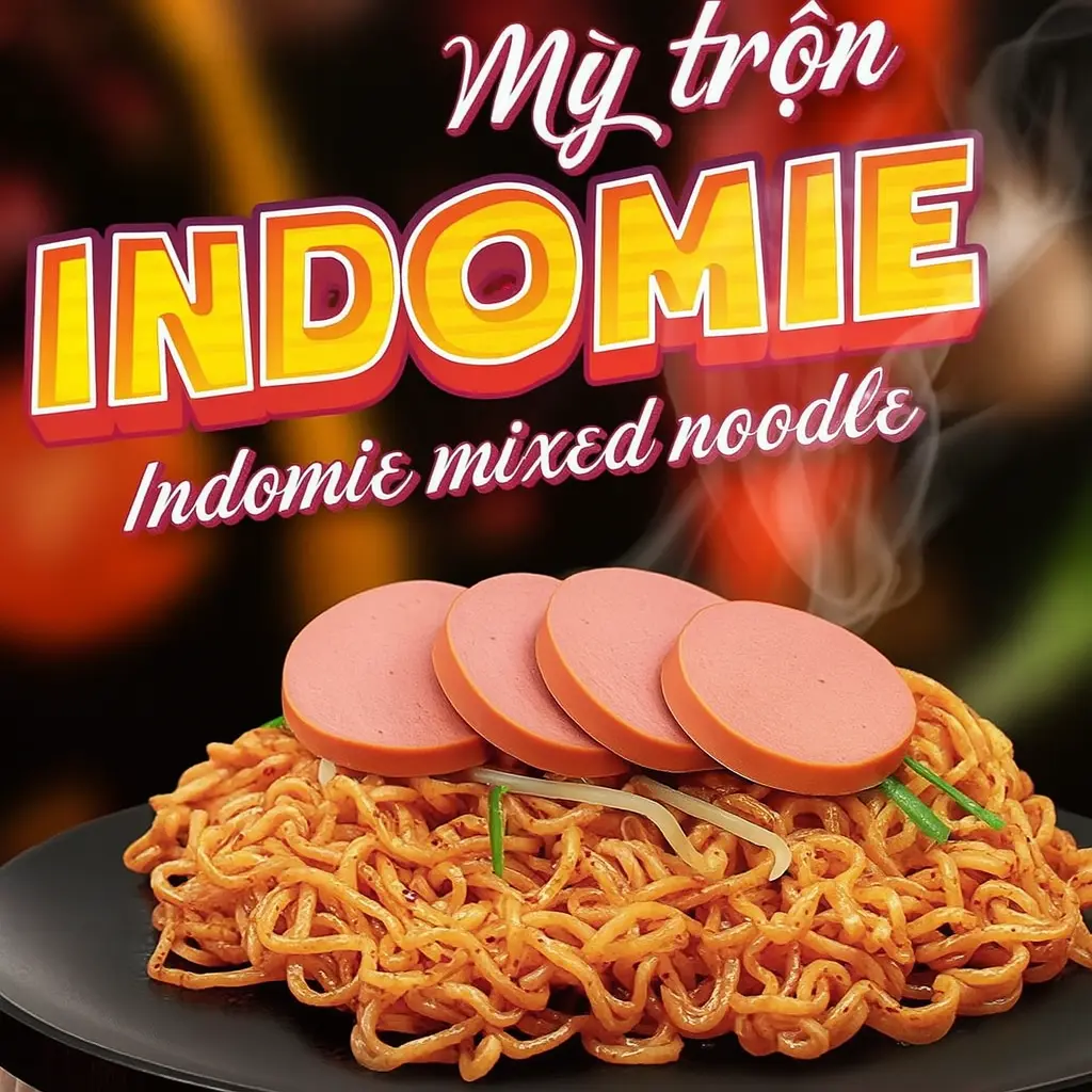 Hình ảnh 2.Mì Trộn Indomie Xúc Xích