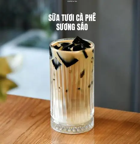 Hình ảnh Sữa tươi cà phê sương sáo