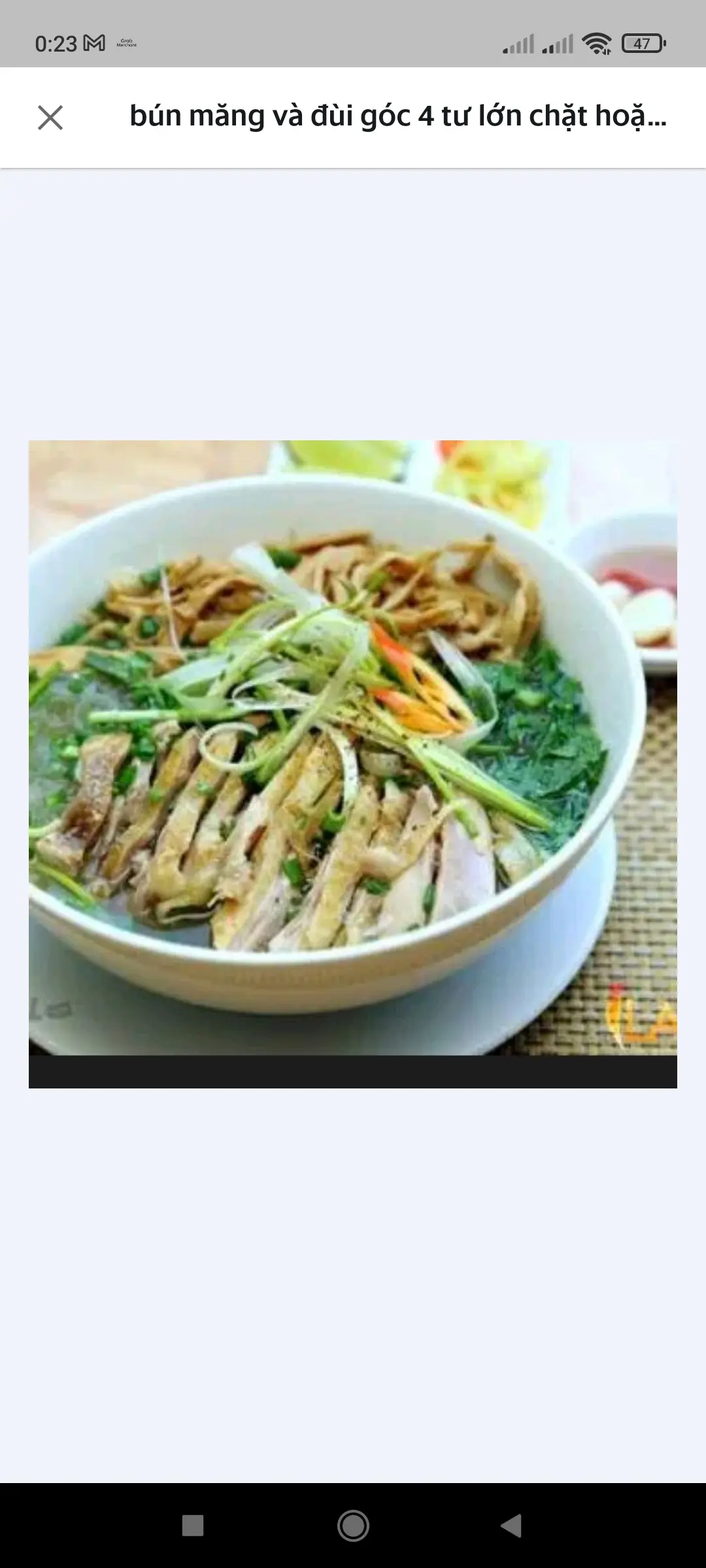 Hình ảnh Bún măng và đùi góc 4 lớn chặt hoặc xé