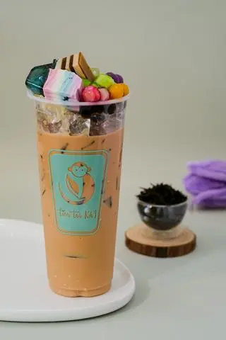 Hình ảnh Hồng Trà Sữa Full Topping