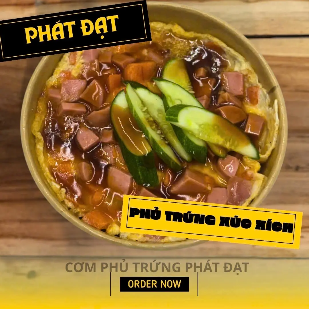Hình ảnh Cơm xúc xích phủ trứng - canh rong biển