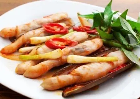 Hình ảnh ốc móng tay xào sa tế 