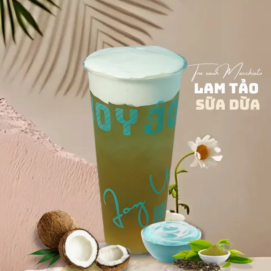Hình ảnh Trà xanh hoa nhài macchiato
