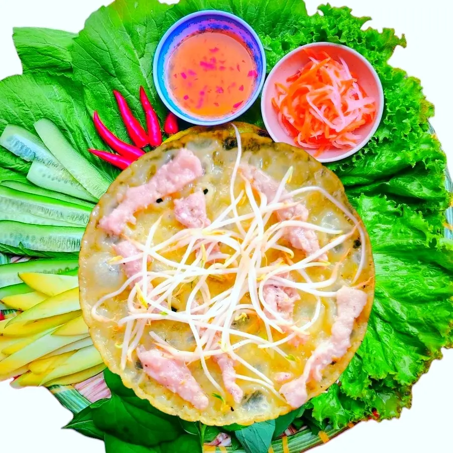 Hình ảnh Bánh xèo SIÊU THỊT - Bánh xèo Rau Rừng Giòn