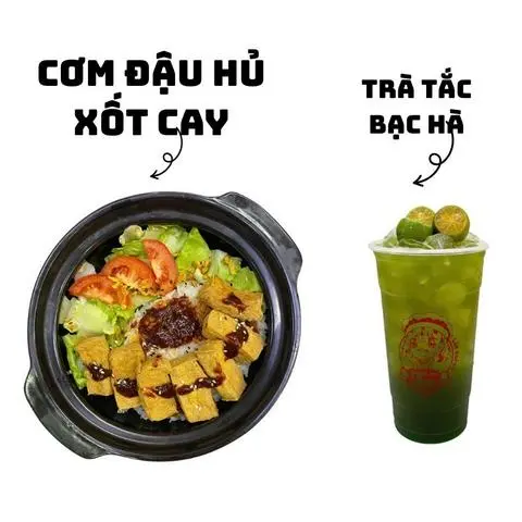 Hình ảnh Cơm đậu hủ + trà tắc bạc hà
