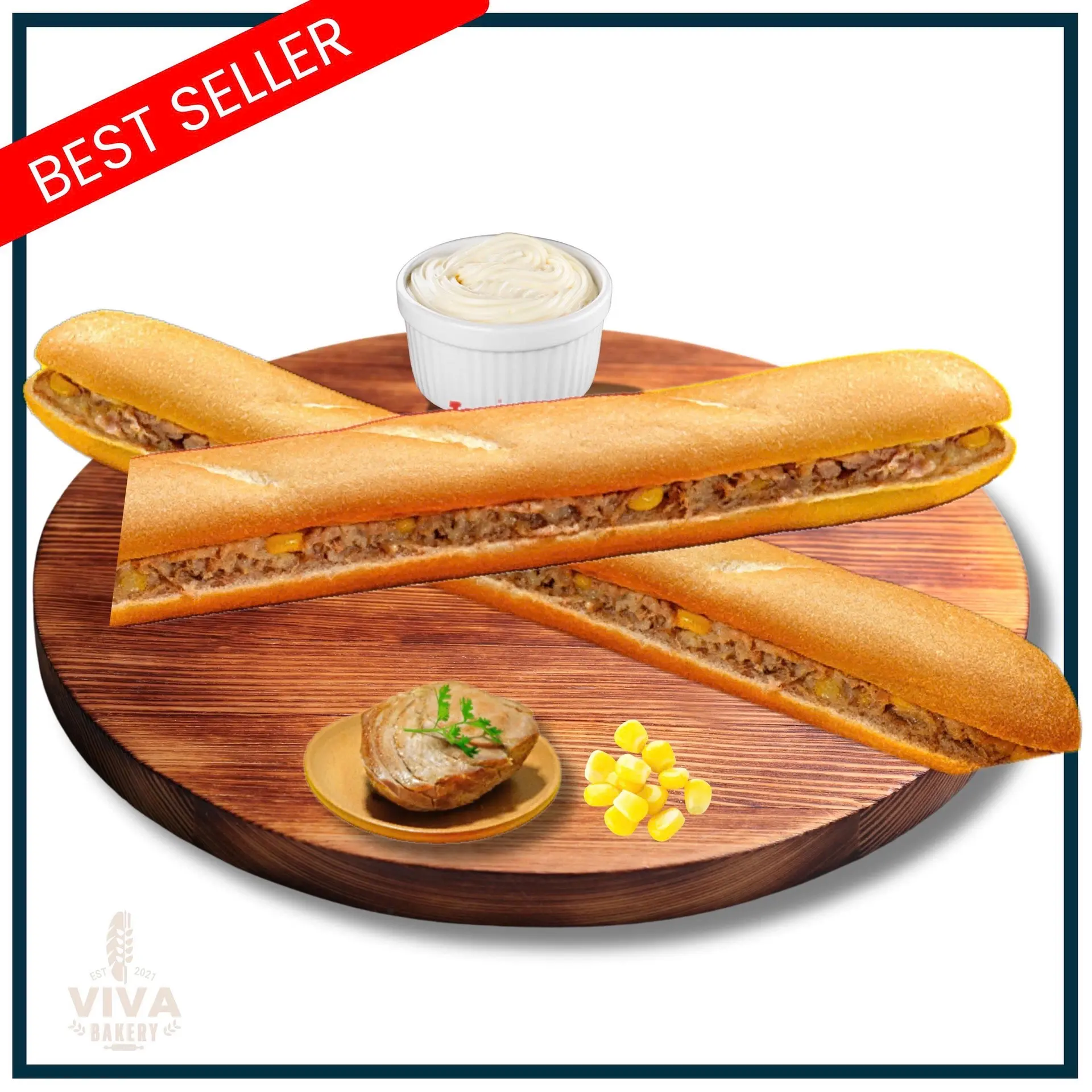 Hình ảnh Bánh Mì Que Cá Ngừ Sốt Mayonaise