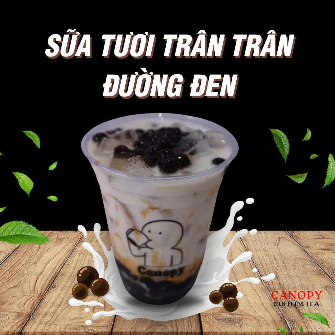 Hình ảnh Sữa tươi trân châu đường đen