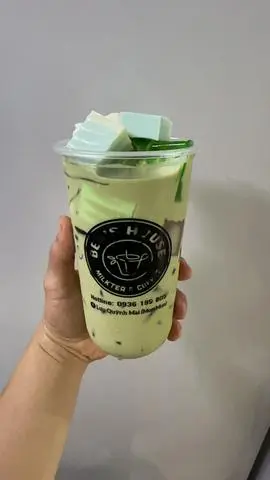 Hình ảnh Trà sữa thái xanh full topping homemade 