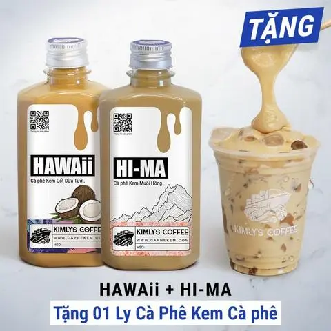 Hình ảnh Combo 2 chai  - kèm 1 ly cà phê kem dẻo