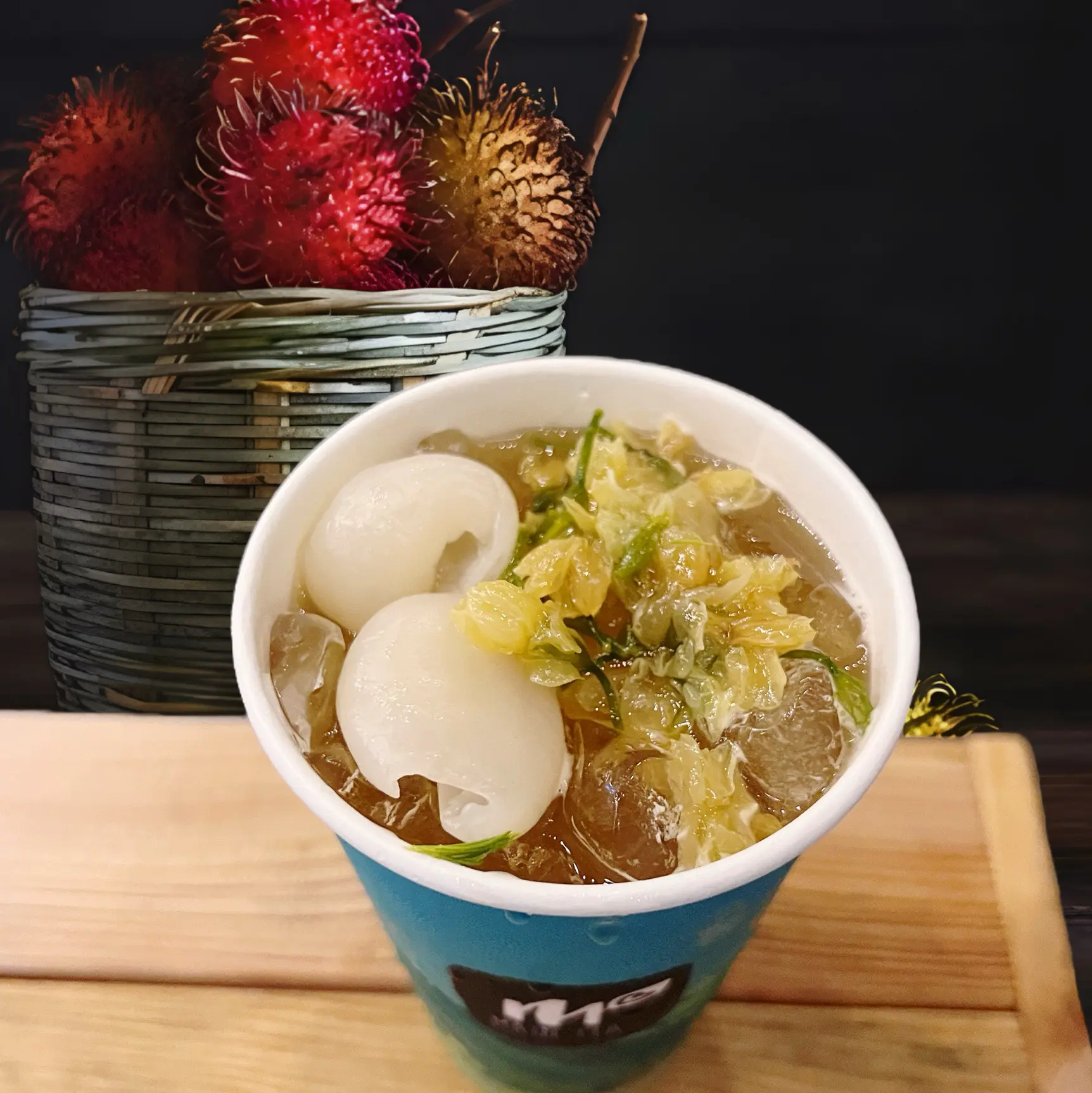 Hình ảnh Trà Hoa Nhài Trái Chôm Chôm