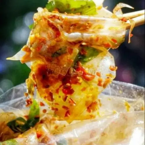 Hình ảnh bánh tráng trộn tỏi phi