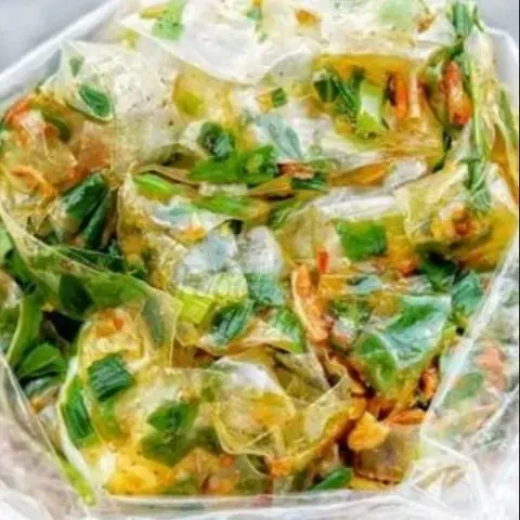 Hình ảnh bánh tráng trộn mỡ  hành 